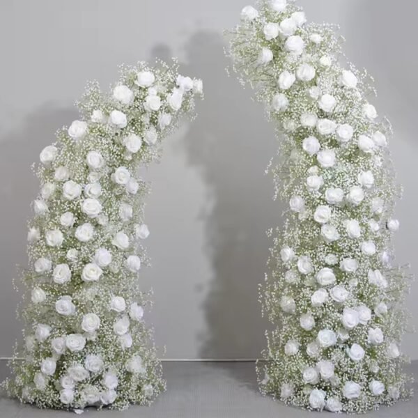White Rose & Baby’s Breath Wedding Arbor Hire Adelaide